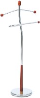 Němý sluha, výška 118 cm, masiv kaučukovník, hnědé moření, kov chrom, nos. 5 kg 82646 BR